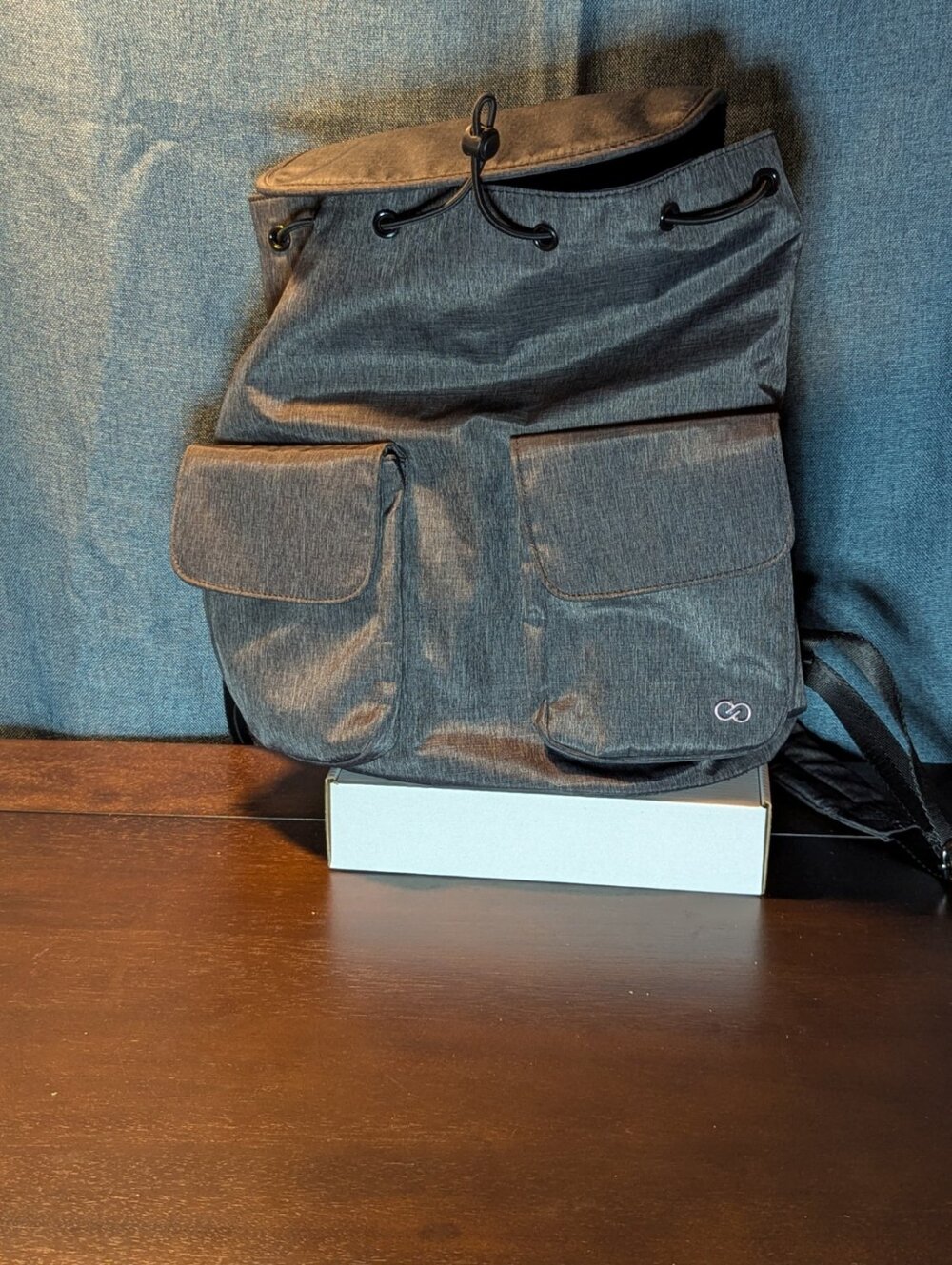 CALIA by Carrie Underwood Backpack Rucksack | Heather Grey Gym Bag | Drawstring - Picture 6 of 16